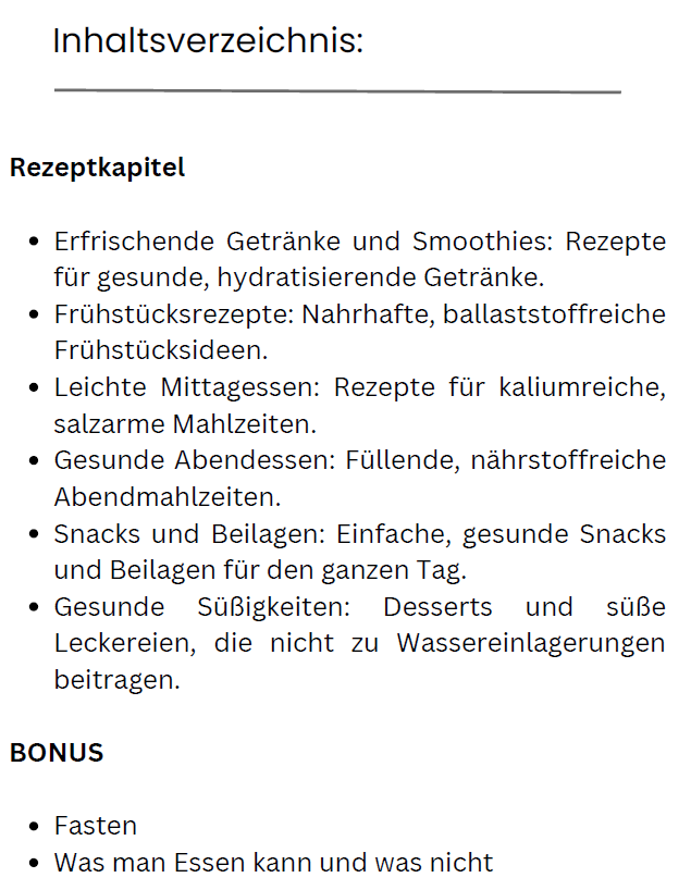 EBOOK: Gesunde Küche gegen Wassereinlagerungen 2 EBOOK: Gesunde Küche gegen Wassereinlagerungen – Bild 2